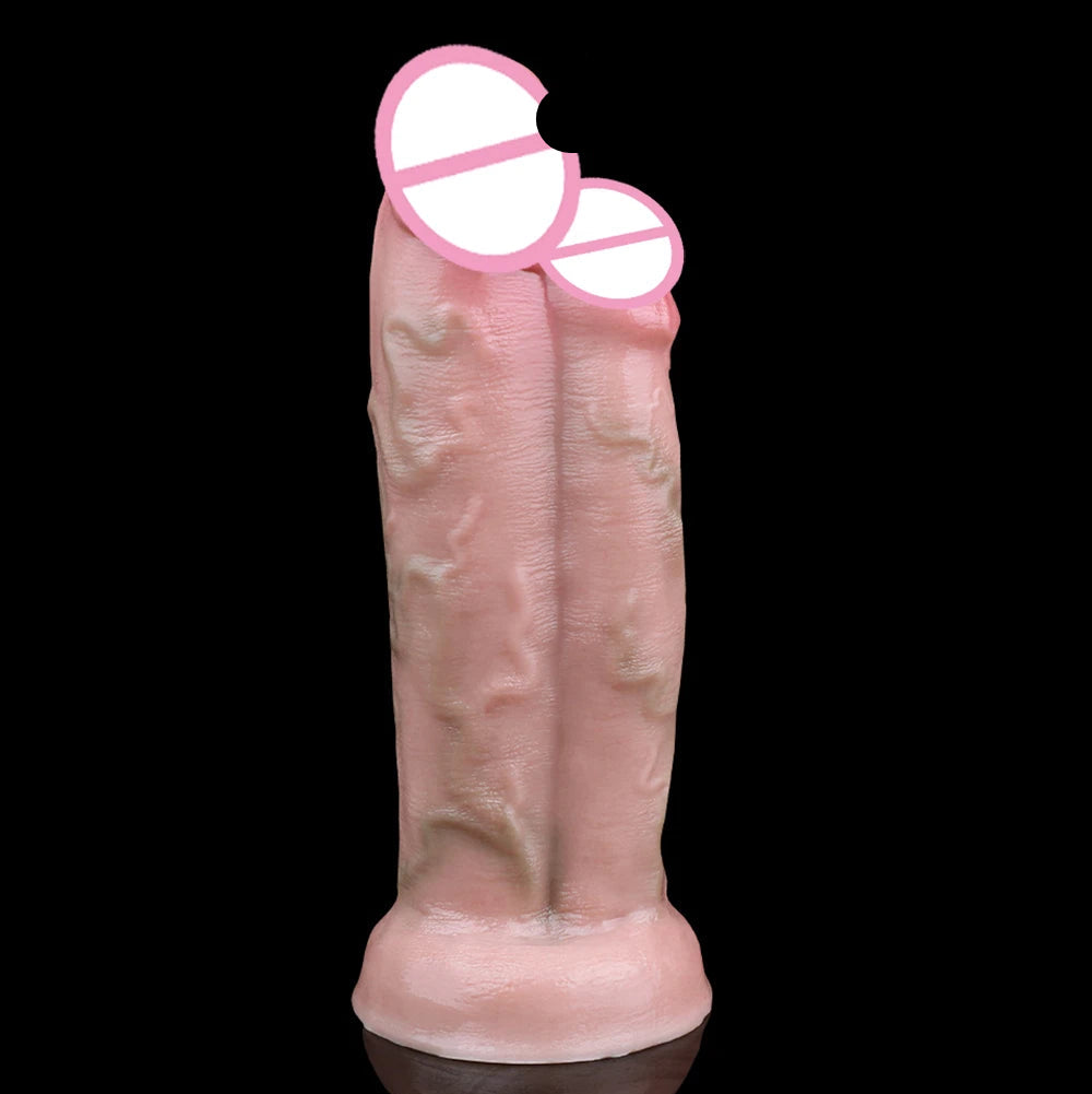 ASHBURN Silicone Skin Touch Realistic Double CONNECTED "FROCKING"DILDO Seamless Lifelike PenisS