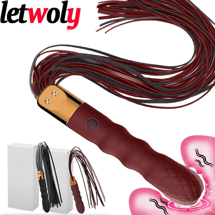 BDSM Toys Slave Whip Vibrator Clitoris Stimulator 2 in 1 Spanking Bondage Extreme Sex Toys Flirt Adults for Women Couples Game