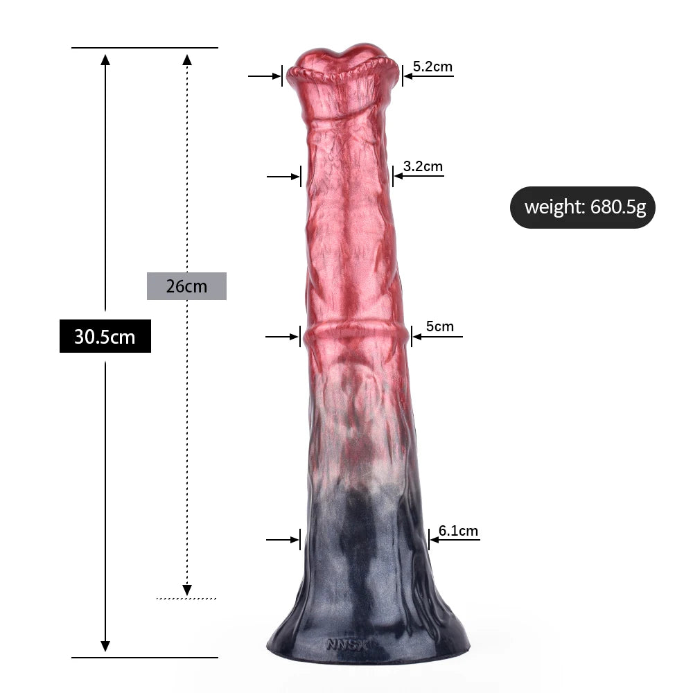 ASHBURN FERAL MUSTANG – Long Squirting Silicone Dildo with Suction Base