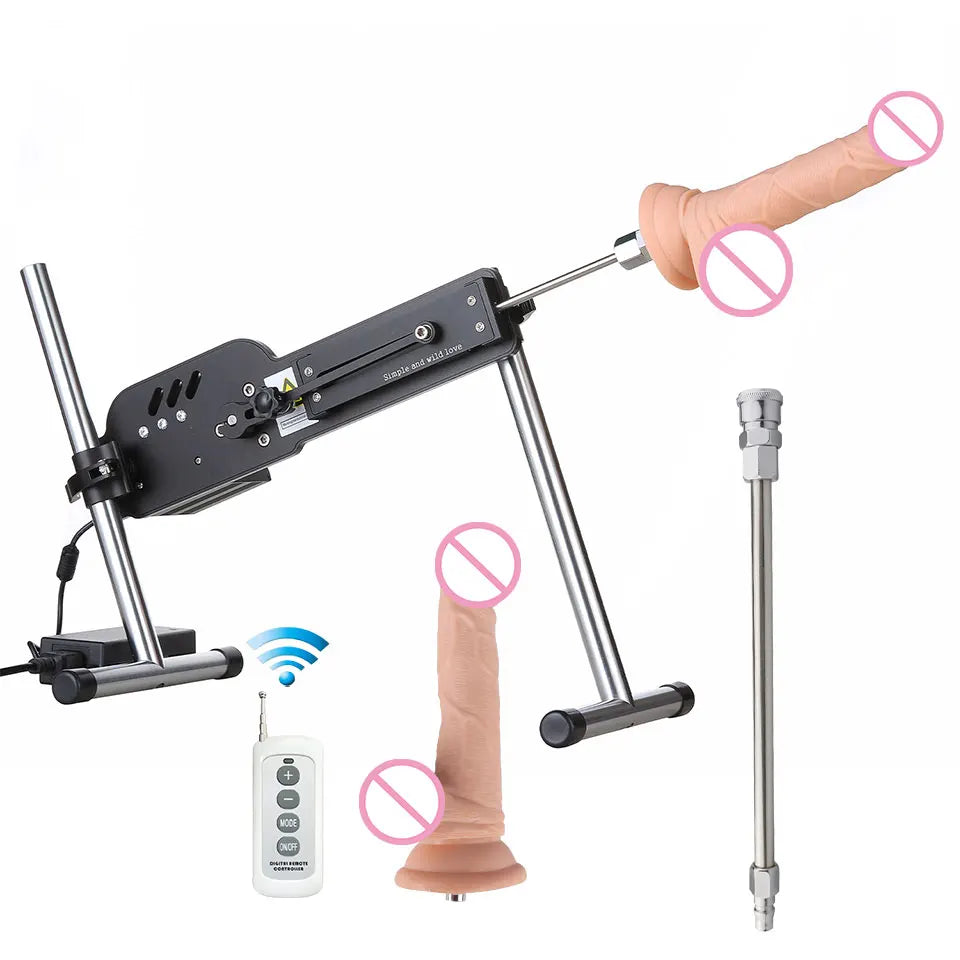 FREDOUCH Upgrade Sex Machine with Remote Control Super Silent Ultra Adjustable Vac u Lock 30db 120W love machine with free big d