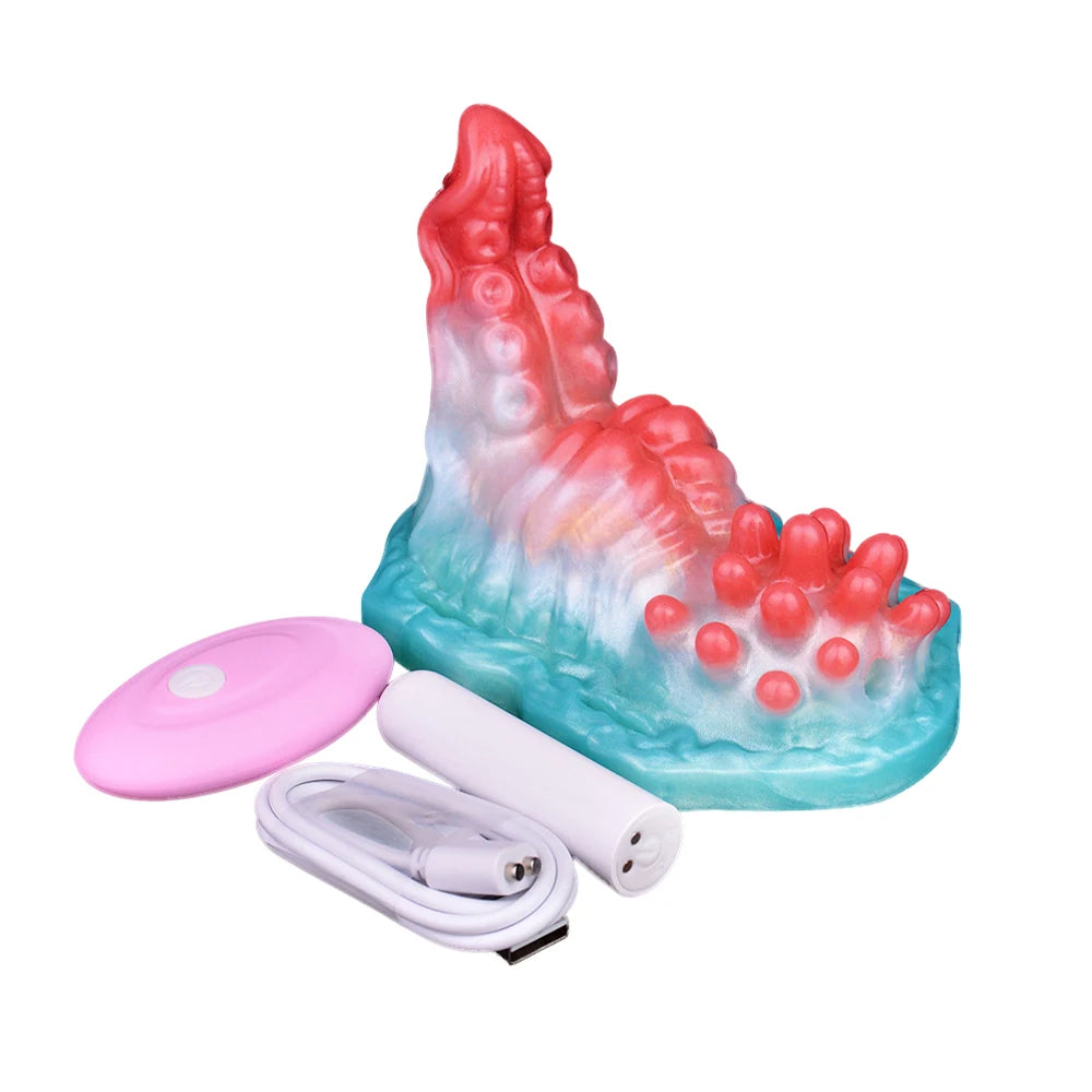 ASHBURN Wireless Control Silicone Octopus/Granule Sex Grinder Strapon Grinding Hump Friction Vibration Massage Female Masturbation