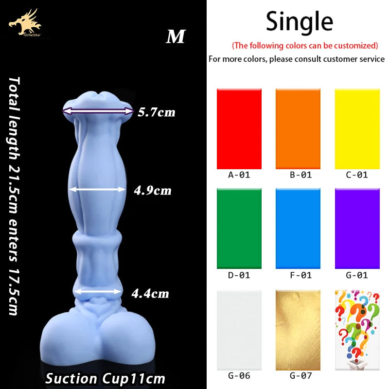 Nothosaur ANUBIS Realistic Silicone Dildo Colorful Adult Fantasy Masturbation Toy Fake Penis with Dildo Holder Base