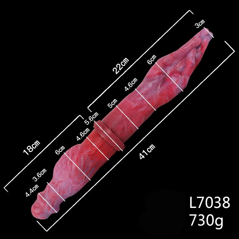ASHBURN ALIEN 3 STYLES Long Double Dildo Large Knot FIST/HAND/PENIS DOUBLE ENDED DILDO (Copy)