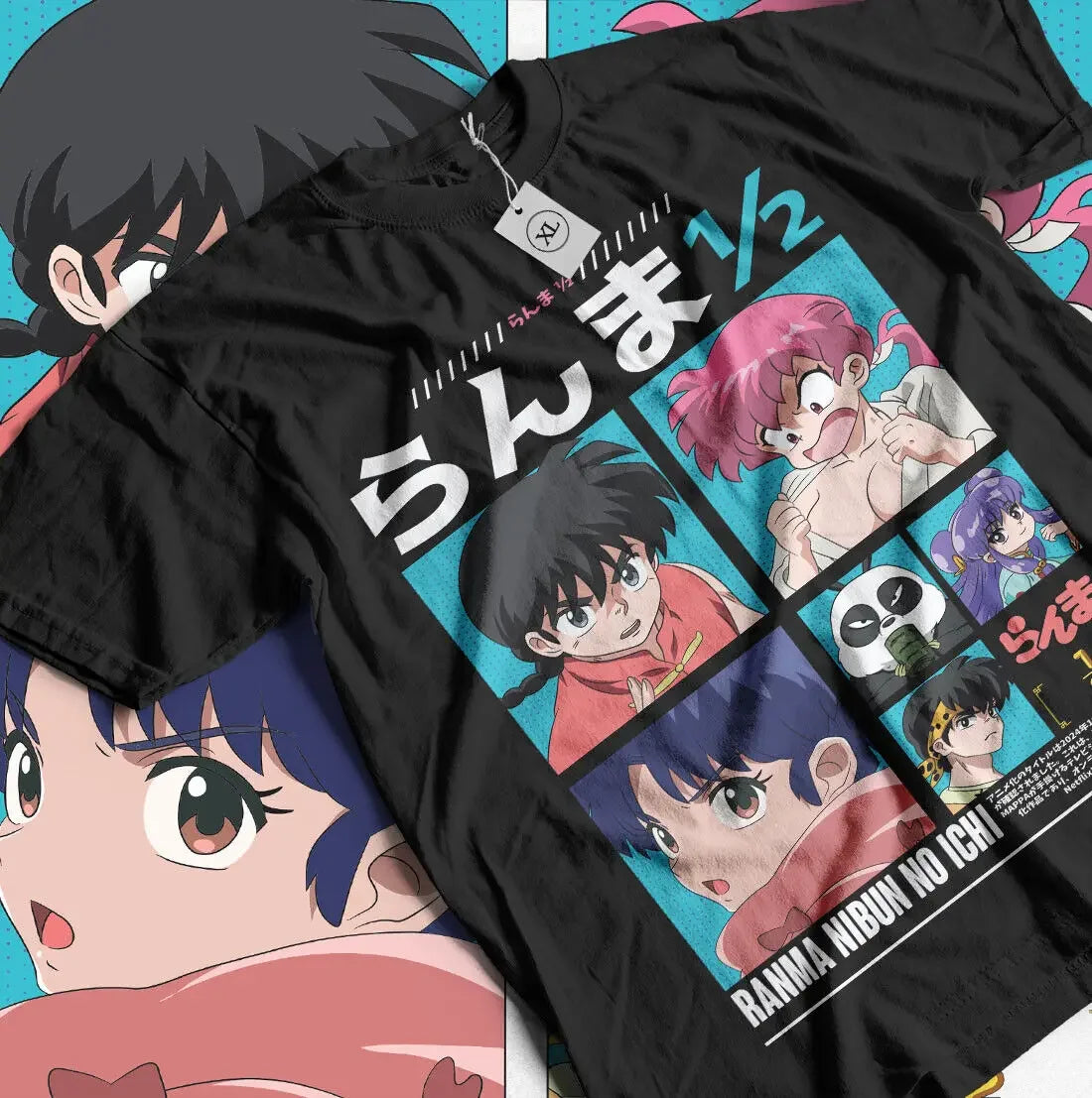 Ranma 1/2 T-Shirt Shampoo Rumiko Takahashi Manga Strip Anime Shirt  Graphic T Shirts  Oversized T Shirt Fashion