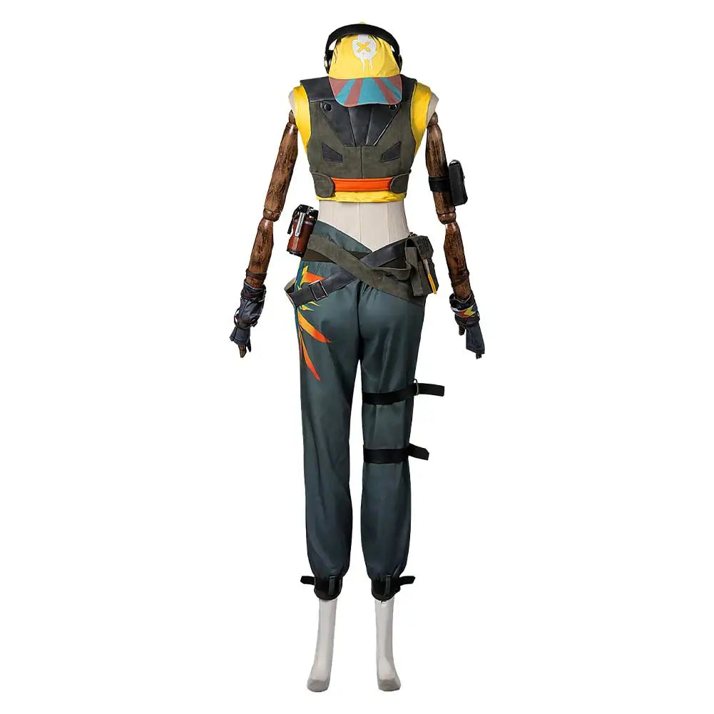 VALORANT Disguise Raze Cosplay Costume Adult Hat Shirt Pants Headgear Vest Outfits Halloween Carnival Party Game Roleplay Suit
