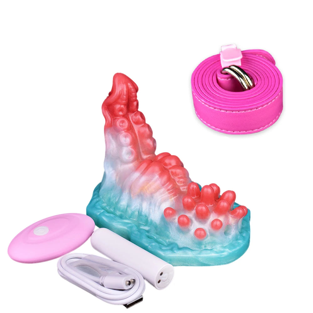 ASHBURN Wireless Control Silicone Octopus/Granule Sex Grinder Strapon Grinding Hump Friction Vibration Massage Female Masturbation