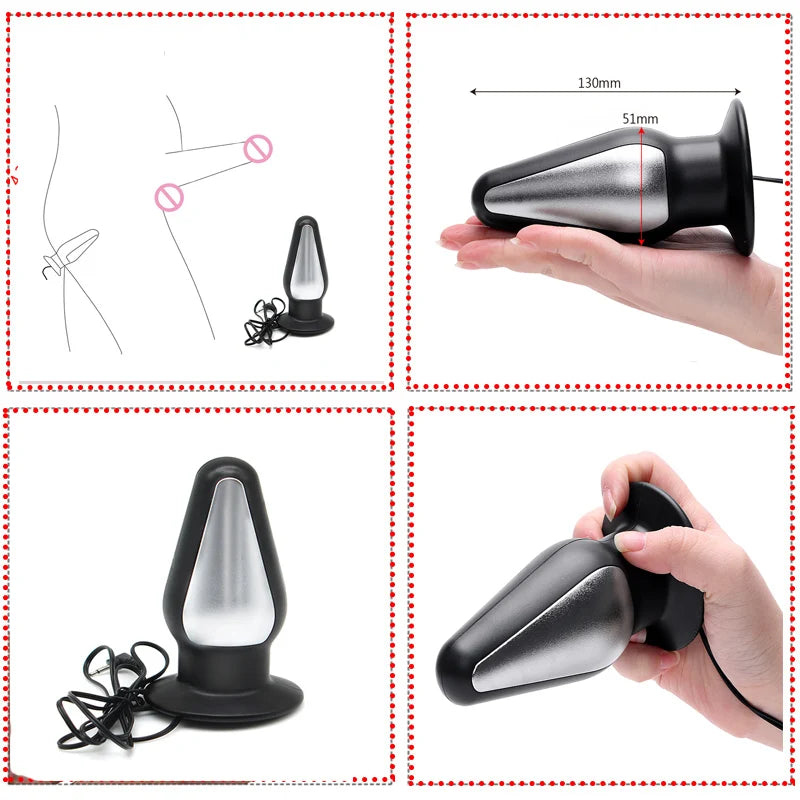 Electro Nipple Clamps Cockring,Electrostimulation Anal Butt Plug, Electric Shock Penis Ring/Plug Stimulation,E stim BDSM Sextoys