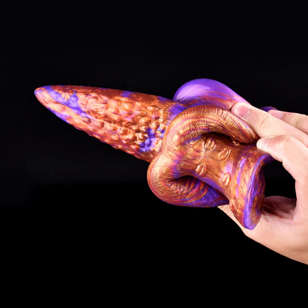 ASHBURN Silicone Vibrating anal Dilators With Sucker Remote Control Tongue Vibrators Clitoral G-spot Stimulate Sex Toys Masturbator