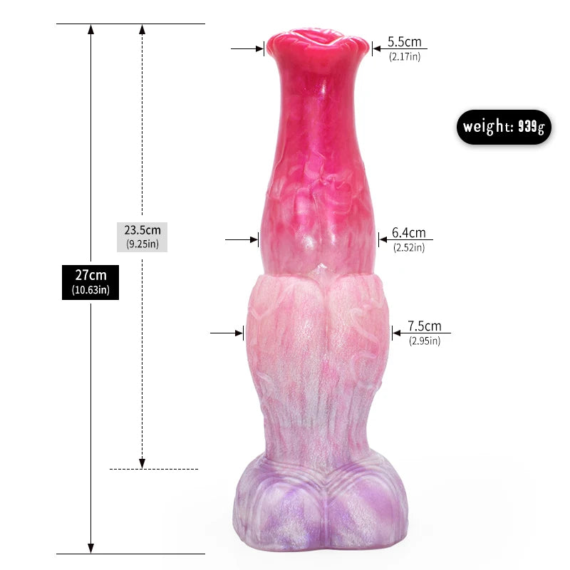 ASHBURN  Alien STALLION Dildo with Suction Cup Knot Flower Head Prostate Stimulator Cock Buttplug Sexy Shop Toy for Women Men Foreplay