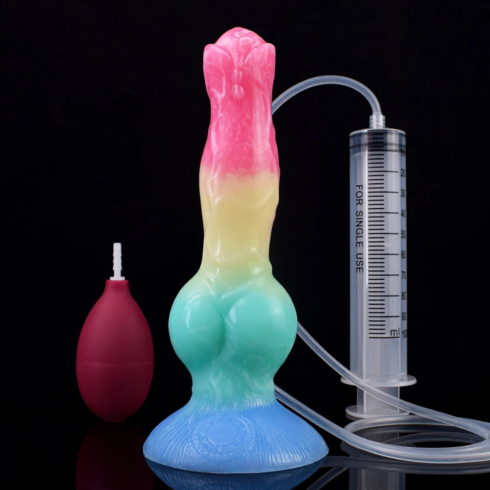 ASHBURN Ejaculation Large Knot Silicone with Squirting Function Strong Sucker