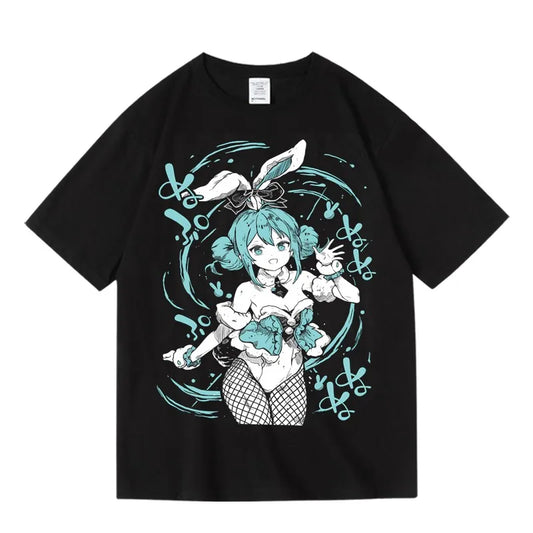Japanese Anime T-shirt Men's Summer Casual Fashion Trend Short-sleeved Loose and Comfortable Pure Cotton Men's and Women's Tops