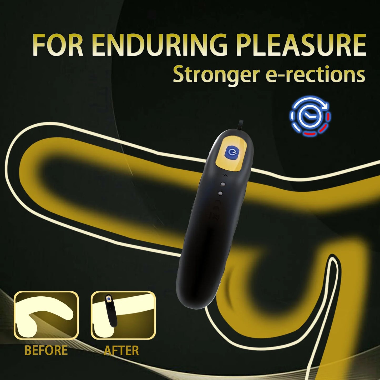 Powerful Vibrating Cock Ring for Men,Rechargeable Dual Moto Penis Ring,Penisring Sex Ring Durable Enhances Pleasure for Couples