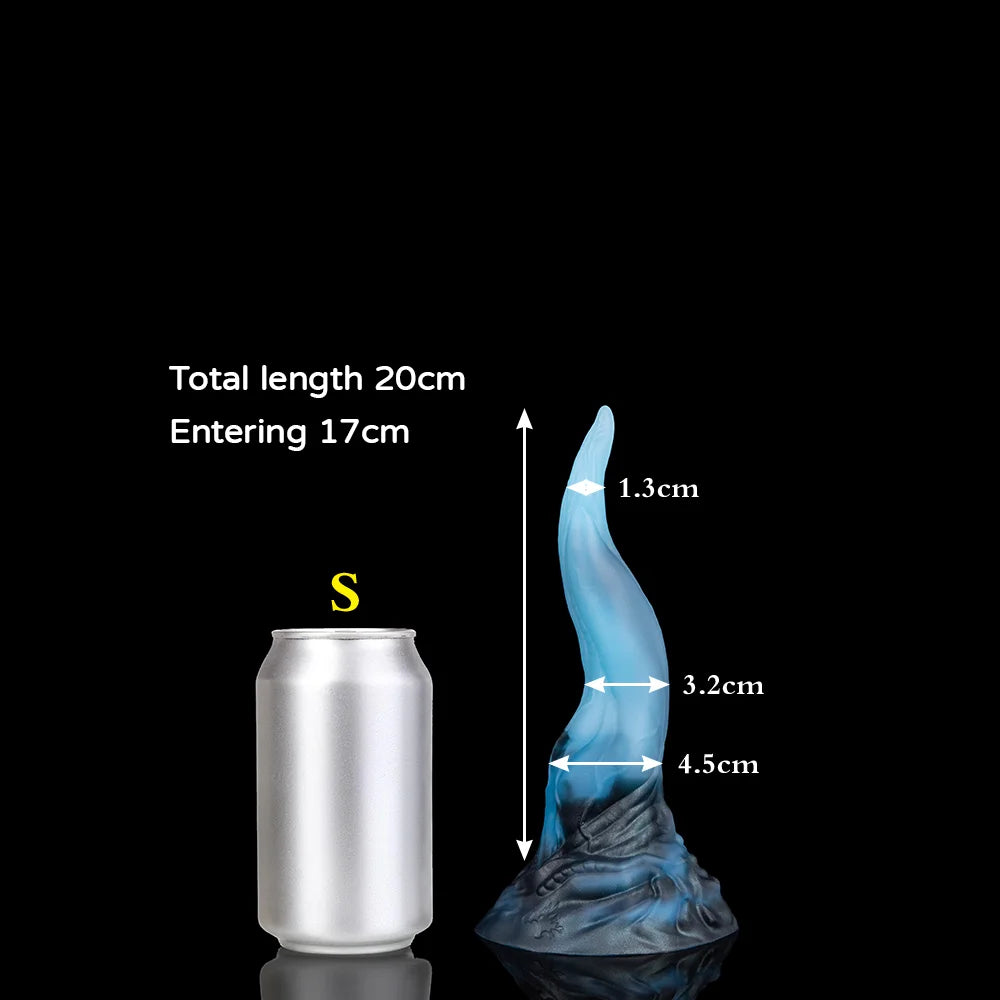 35CM Blue/Black Silicone huge small-xl monster