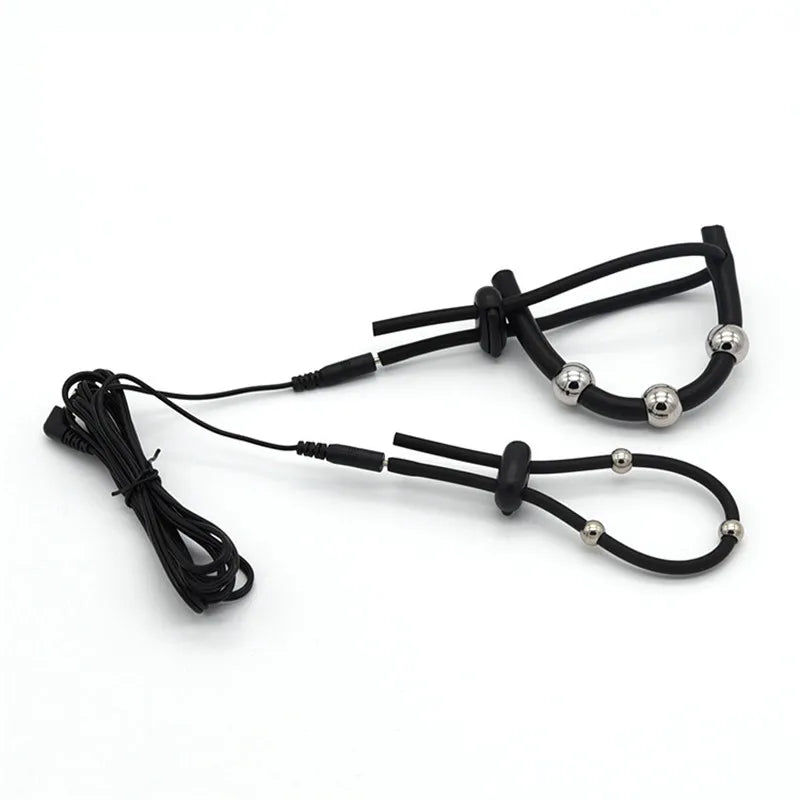 ASHBURNS Electro Shock Anal Butt Plug Electric Nipple Sucker Clamps E-stim Penis Plug Ring Cock Cage SM Chastity Couple Sex Medical Toys