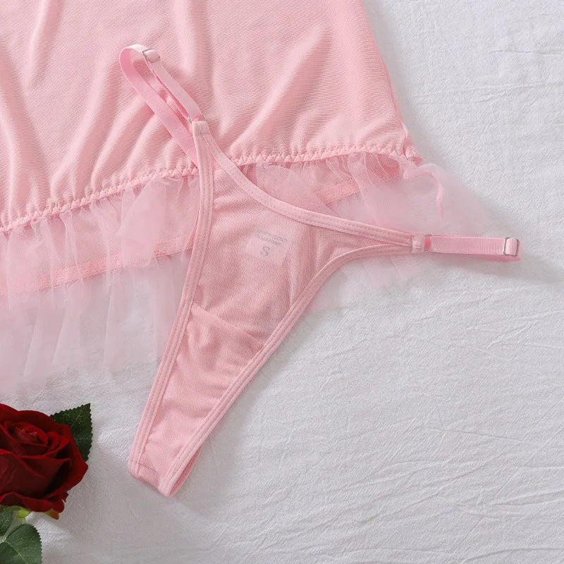 Toucheart Sexy Lingerie To Catch Lenceria Hot Mujeres Sexy Clothes Women Lingerie Hot Perspective Mesh Buttocks Fishtail Skirt