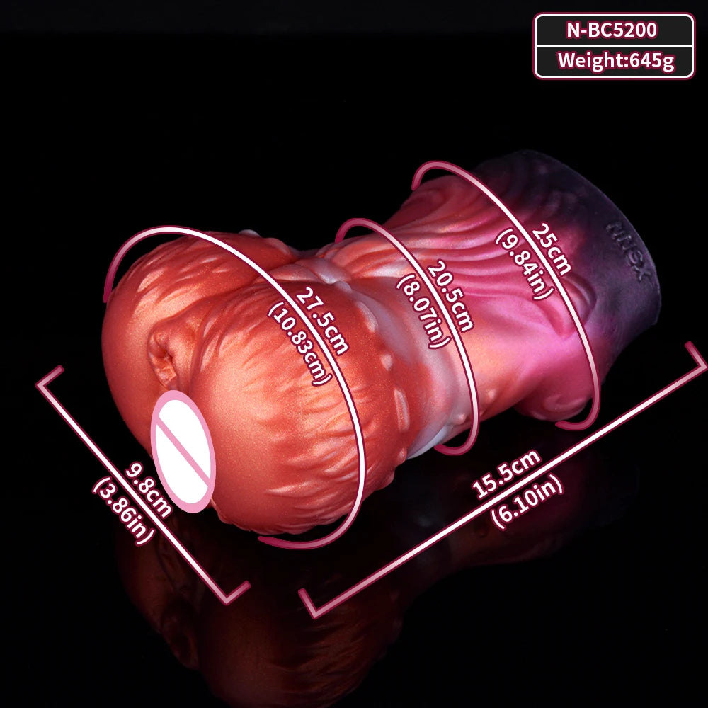 ASHBURN Realistic  ALIEN Pocket Pussy Sex Toys for Men Soft Silicone Fleshy Vagina Anus Stroker Penis Training Male Masturbators Adult Toy