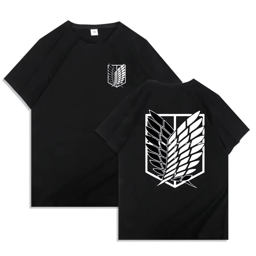 Japanese Anime  Men T-shirt Women Attack on Titan T Shirt Unisex Cartoon Titans Attack Graphic Harajuku Summer Kid T-shirt T2K