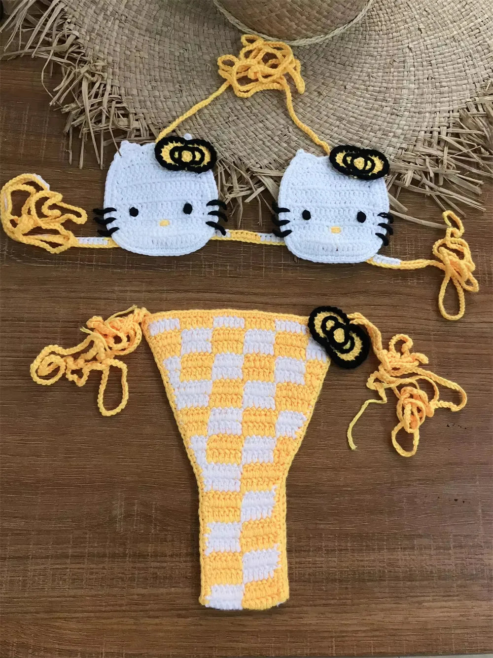 Ashburn Cute Crochet yarn Bikini Set 2 Pieces color variety