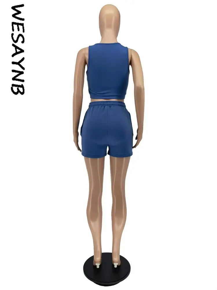 New in Matching Sets 2 Two Pieces Women Pants Sets Crop Tops Pink Tracksuit Sweatpants Activewear Workout Short Sets Outfits