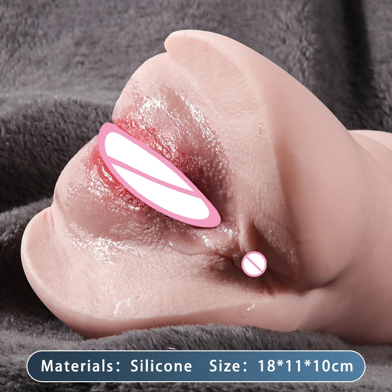 Soft Artificial Vagina Pocket Pusssy for Male Real Silicone Vagina Pocket Pussy Sucking Penis Sex Toys for Men Masturbator Pussy