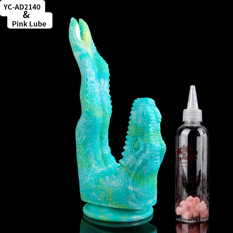 Ashburn Double monster With Suction Cup Realistic Dragon Tongue