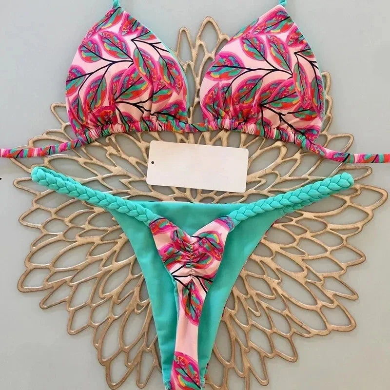 Two-pieces Thong Bathing Suit Biquinis