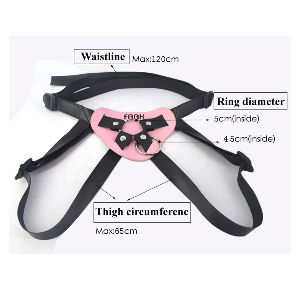 ASHBURN Harness Strap-ons Bottom Leather Strap on Dildo Adjustable Bondage Sex Toys For ASHBURN MONSTER TOYS