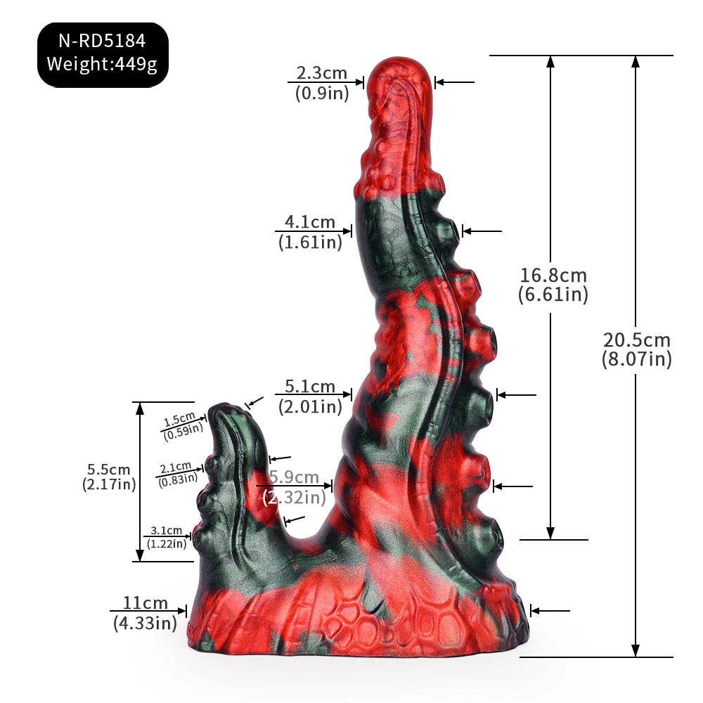 ASHBURN Fantasy G-Spot Octopus Tentacle Dildo Monster