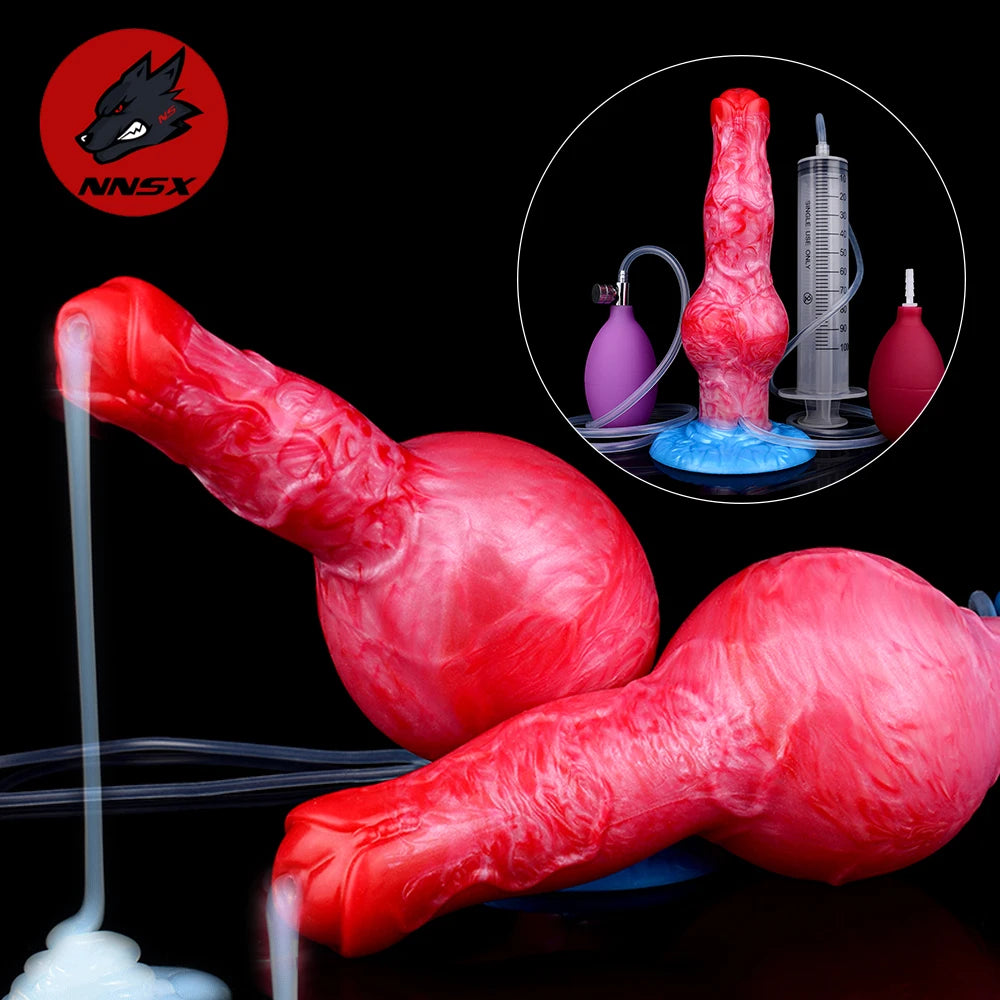 ASHBURN Knot Inflatable Ejaculation Dildo LARGE