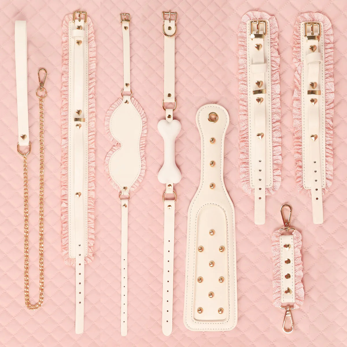 SM Fetish BDSM Bondage Erotic Toy Restraint Set Sex Toys For Women Handcuffs Collar Gag Eye Mask Hand Slap Couples Sex Tools
