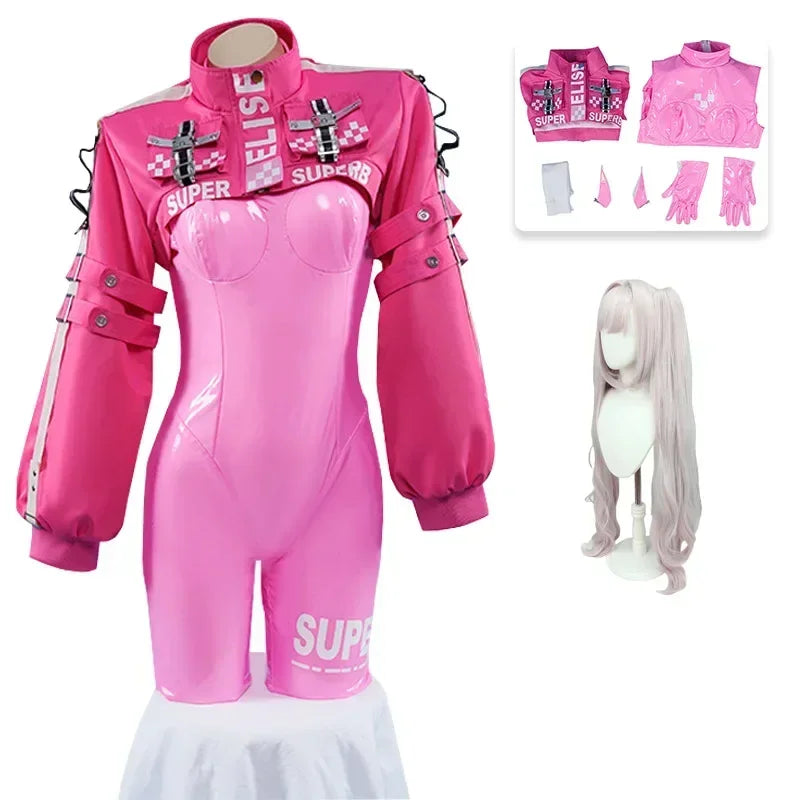 Anime Alice Cosplay Nikke Cosplay Costume Irelia H Store Victory Pink Jumpsuit Wig Earphone Props Halloween Costume for Women