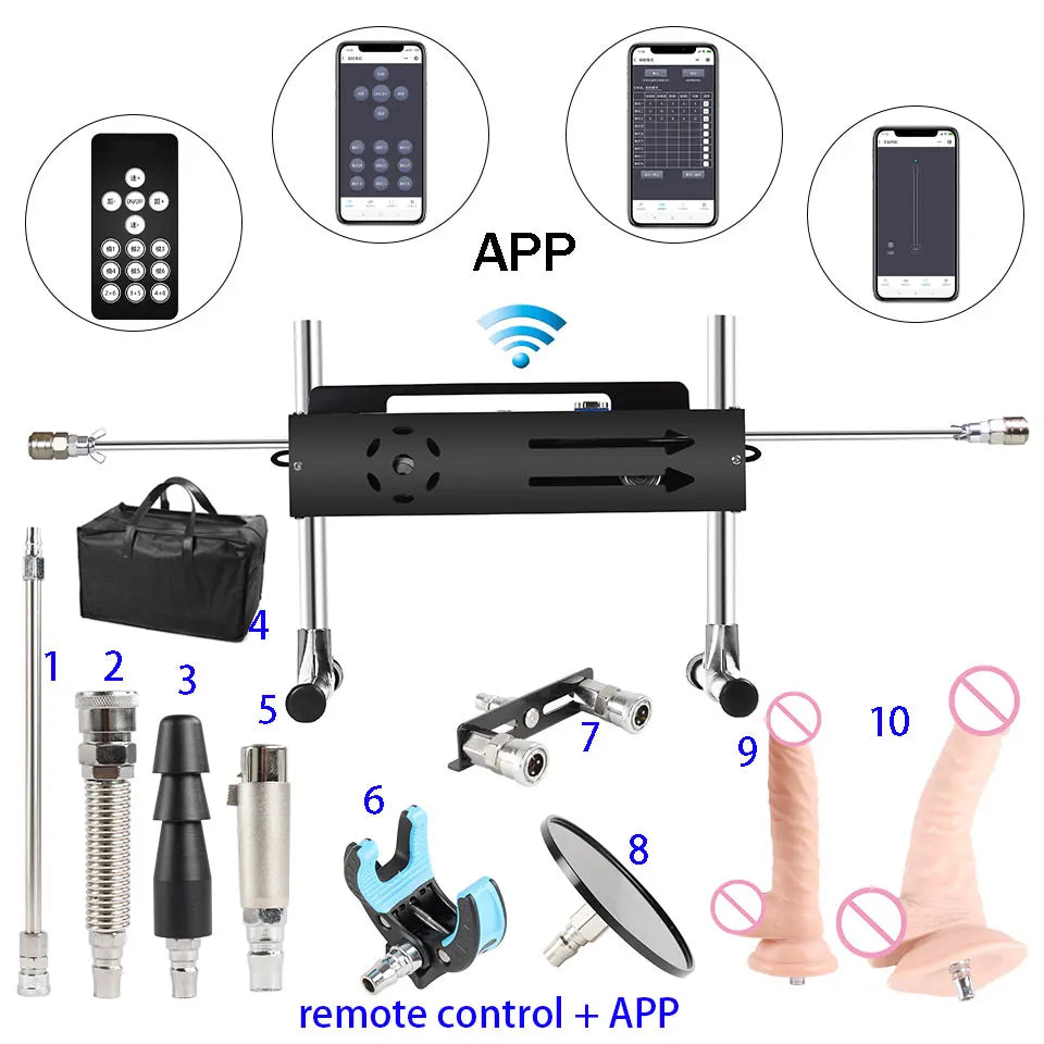NEW Wireless APP Sex Machine with Amazing Features,Powerful,All Angle Adjustable,No Moveback Machine,200W motor, stroke 15cm