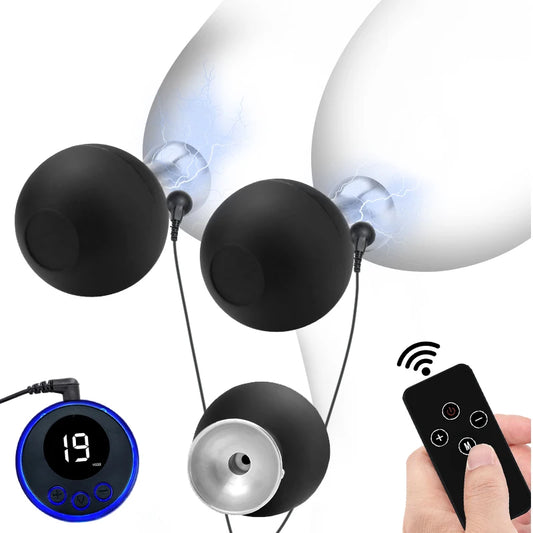 Electric Shocker Nipple Sucker/Clamps Electrostimulator Nipples clitoris Stimulator BDSM Sex Toys For Woman Couples