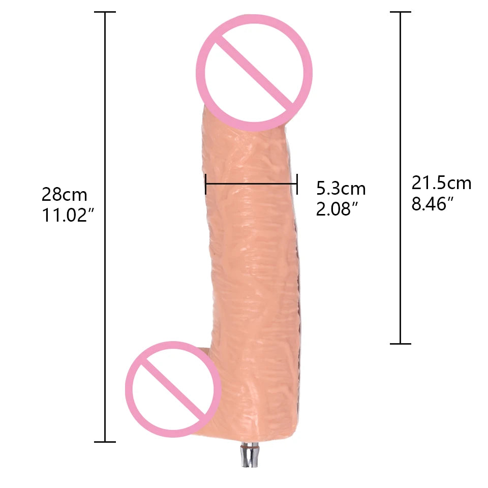 ROUGH BEAST Sex Machine Flesh-colored Dildos Attachment for Vac-U-Lock Masturbation Machine Automatic Sex Toy Accessories