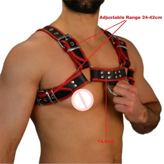 Leather Harness Men Women Gay Body Bondage Clothes Punk Rave Goth BDSM Chest Harness Belts Male Straps Lingerie