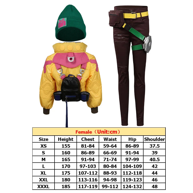 Killjoy Cosplay Jacket Bag Pants Hat Belt Costume Game Valorant Women Roleplay Suit Halloween Carnival Party Disguise Clothes