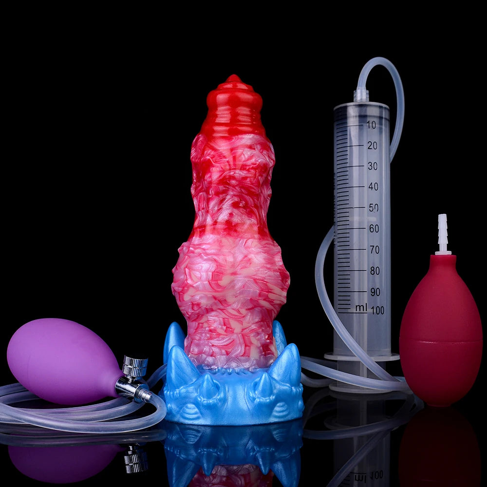 ASHBURN Inflatable Squirting Knot Dildos