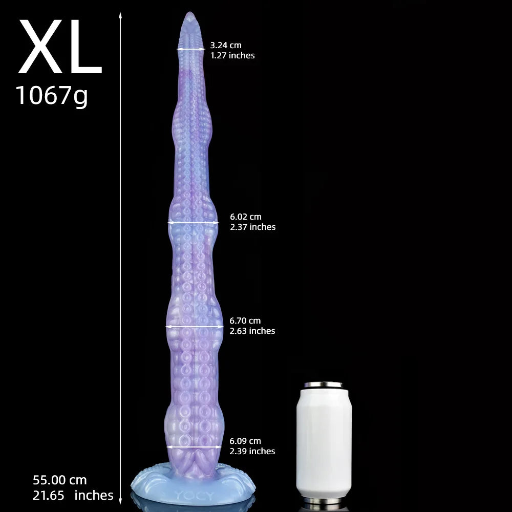 ASHBURN S-XXL 25IN Super Long Tentacle Dildo with Sucker for Deep Penetration WORKS WITH STRAPON