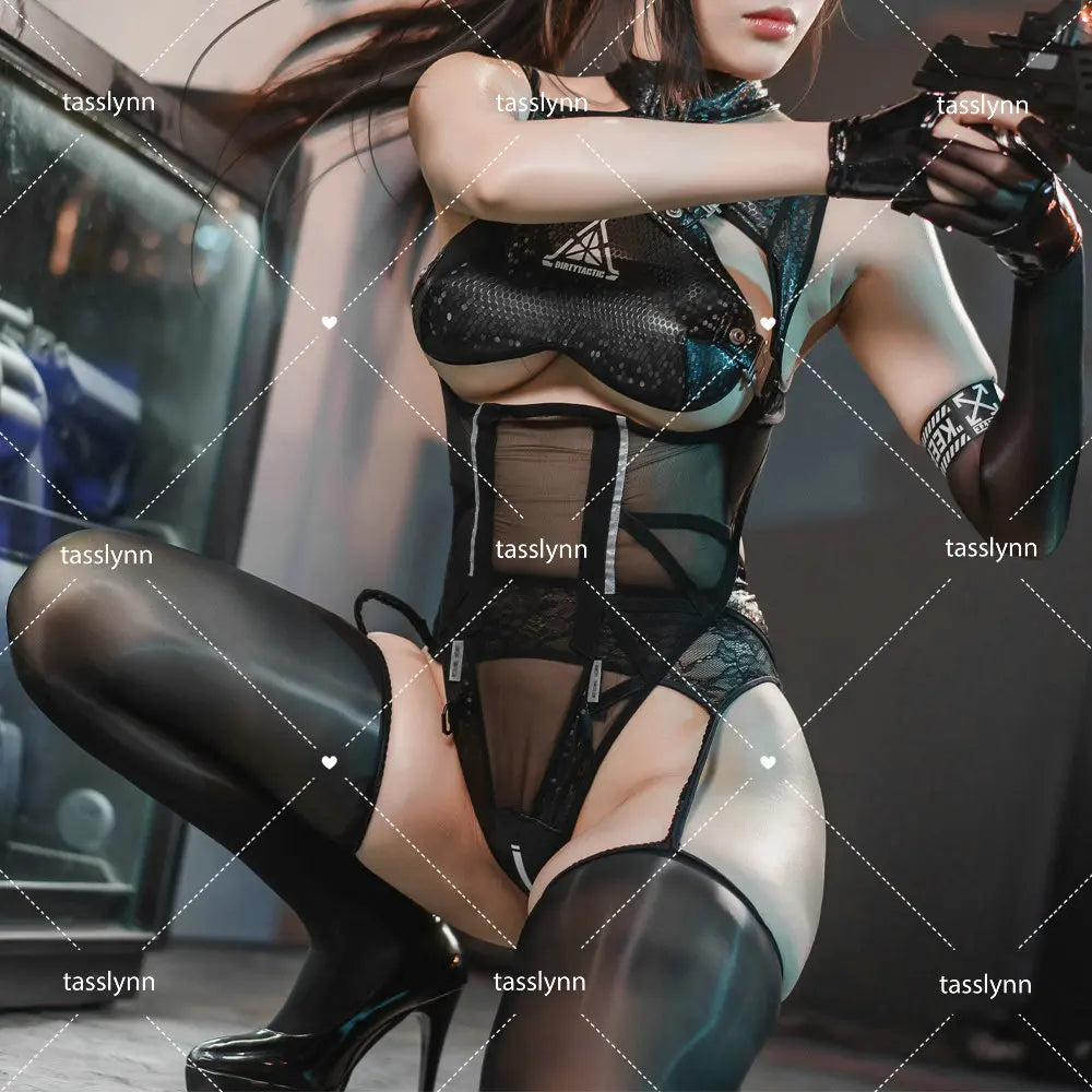 Dirtytech  Cyberpunk Costume Arm JK  Anime Clothes Tactical Style Jumpsuit Cyber Punk Suit Future Mechanical Style Cat Costume