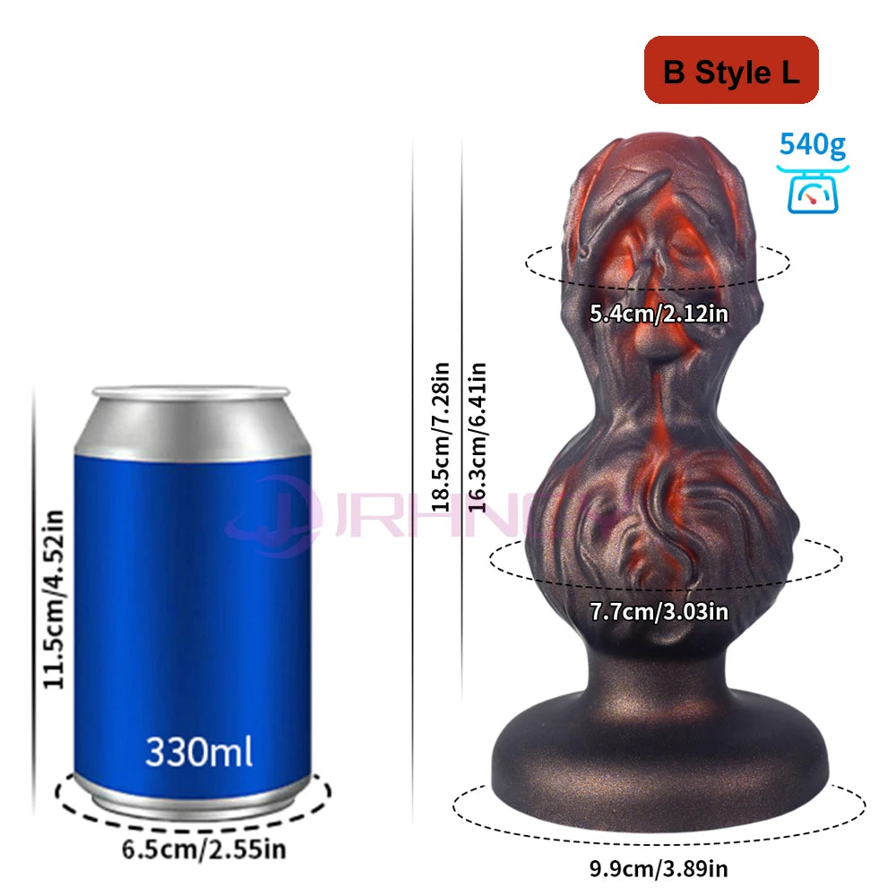 10cm Skull Anal Toys for Man 18+  Silicone Platinum Liquid SiliconeAnalyse Dildo Adult Sex Toy for Women Men Butplug