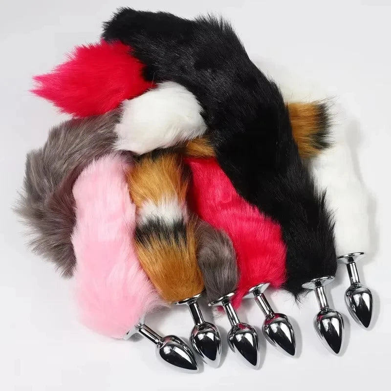 Sexy Foxtail Anal Plug Role Play BDSM Sex Toy Men's Prostate Massager Female Male Anal Plug 18+ Couple Flirting Adult Game Props