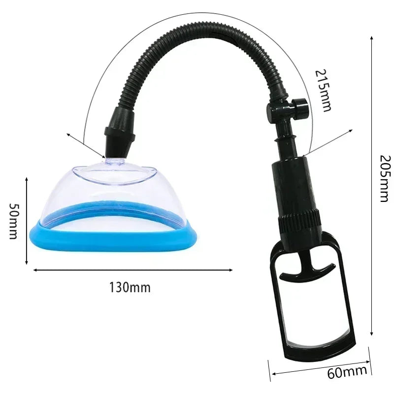 ASHBURNS Manual Pussy Pump Vagina Clitoris Sucker Manual Women Breast Massage Nipple Stimulator Enlarge Vacuum Pump Cover Adult Sex Toy