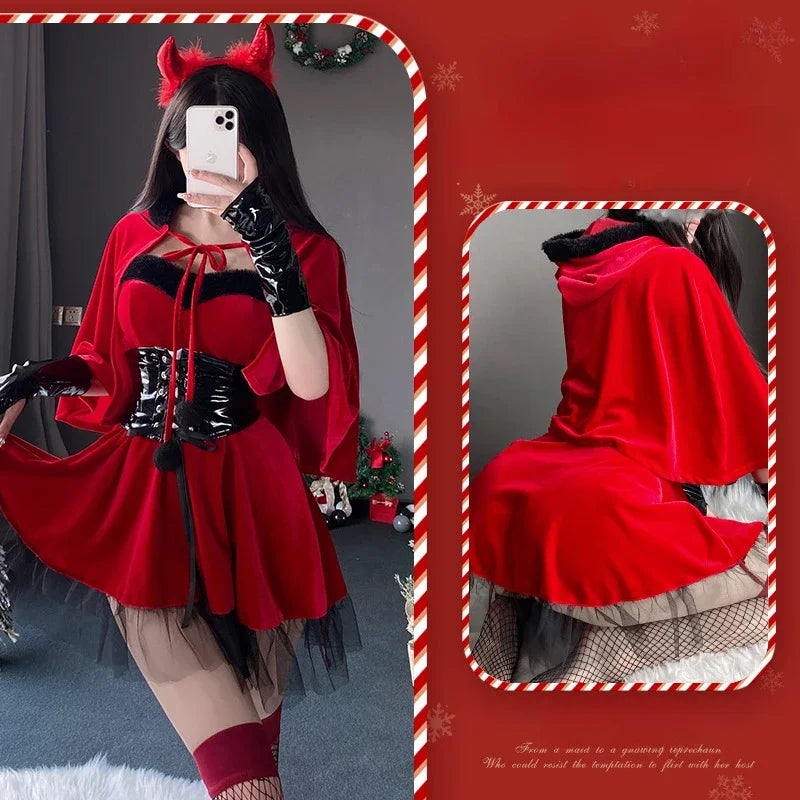 Christmas Sexy Lingerie Dress Sweet Bunny Girl Costume Rabbit Woman Set Cosplay Costume Role Play Uniform Stage Performance Set
