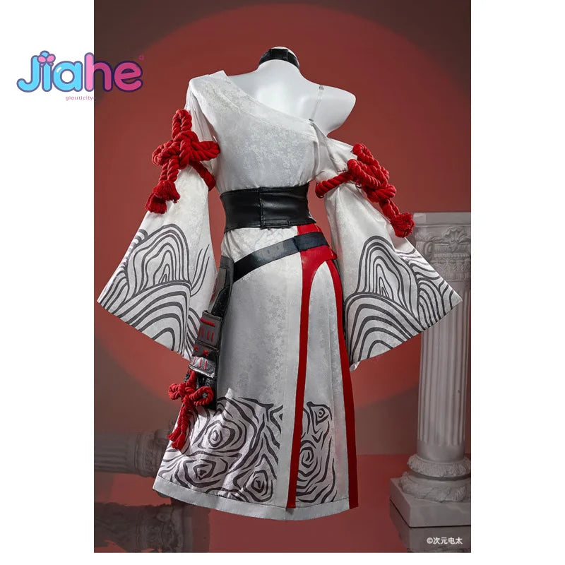 Fortnit e The Night Rose Hundred levels Cosplay Costume Halloween Sexy Kimono Dress Leather Pants Coat Waist Cover Gloves Set