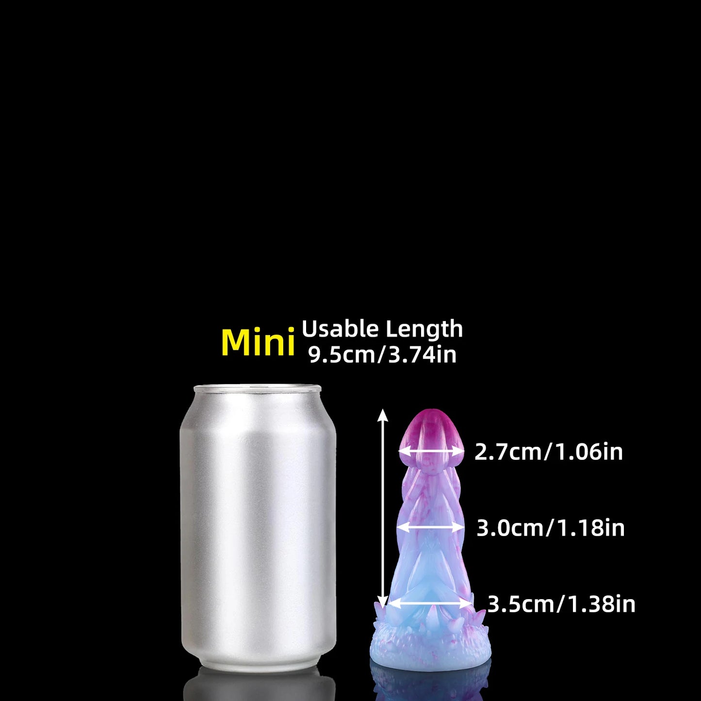 MOOM Liquid Silicone Anal Dildo Weird ALIEN Shape Huge MINI -XL