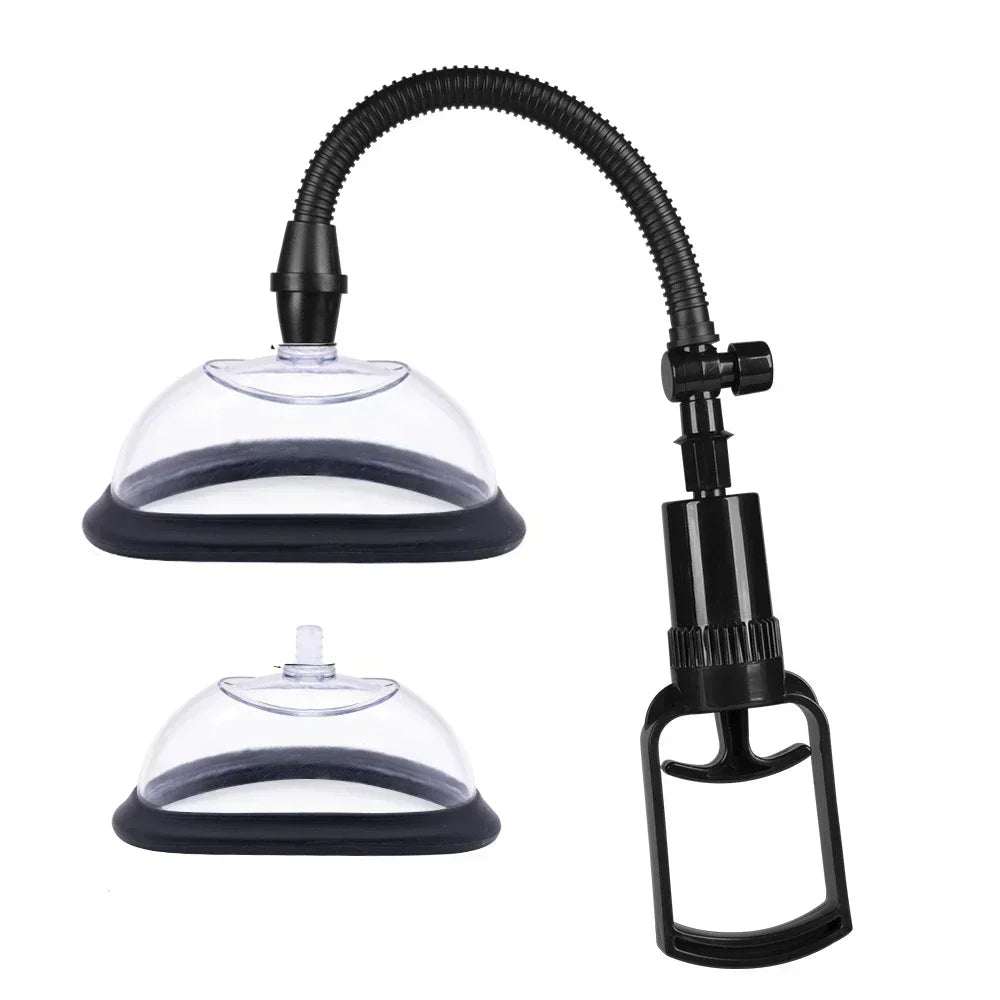 ASHBURNS Manual Pussy Pump Vagina Clitoris Sucker Manual Women Breast Massage Nipple Stimulator Enlarge Vacuum Pump Cover Adult Sex Toy