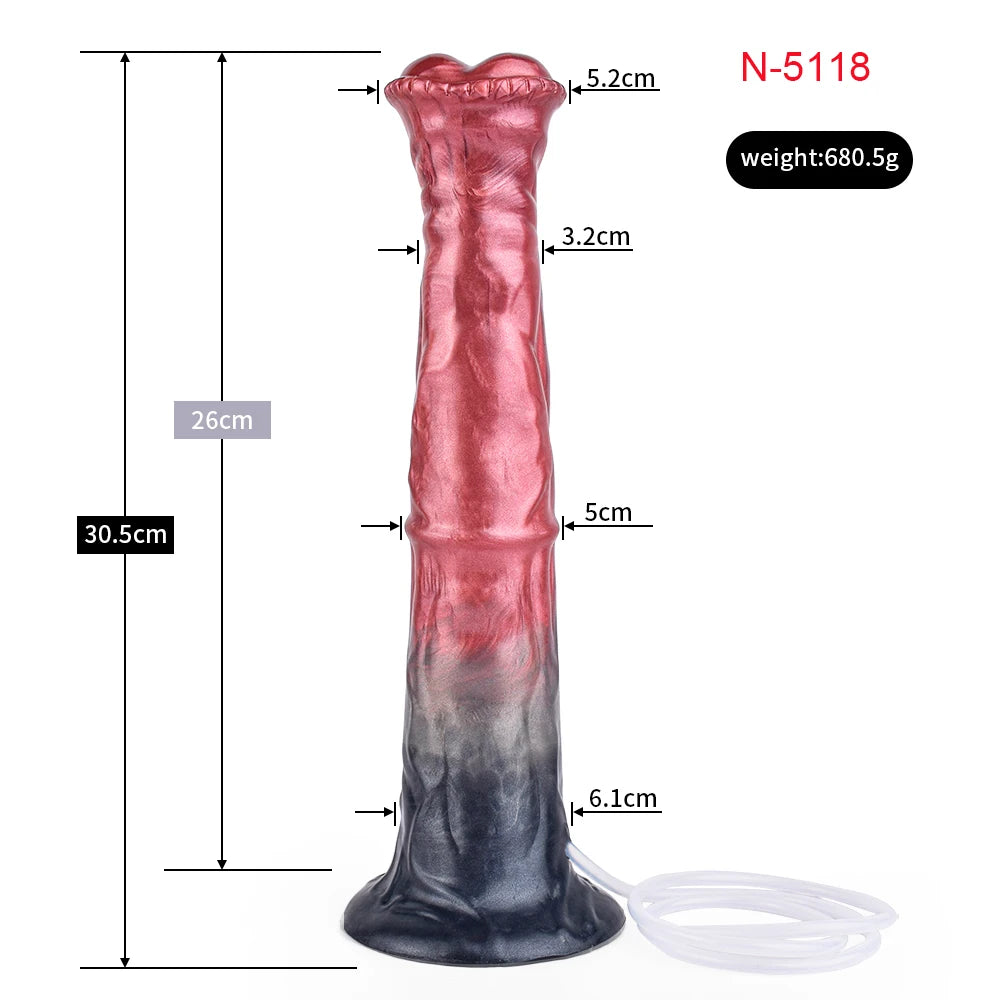 ASHBURN FERAL MUSTANG – Long Squirting Silicone Dildo with Suction Base