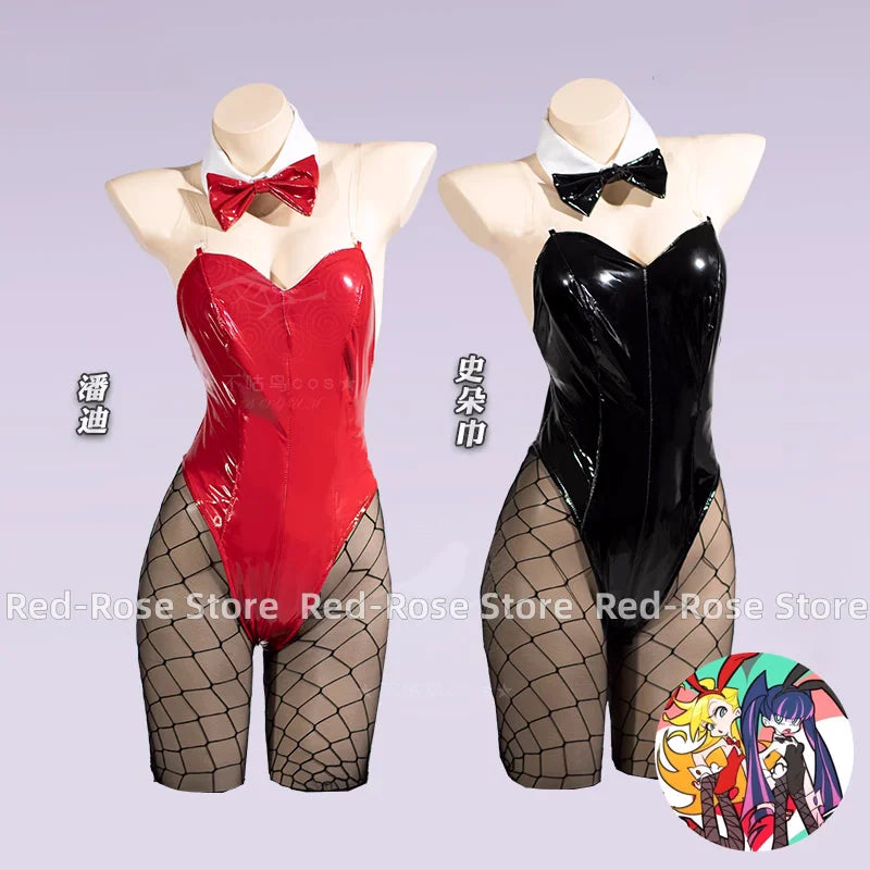 Anime Panty amp Stocking with Garterbelt Cosplay Costume Bunny Girl Sexy Role Play Halloween Carnival Party Outfit Game Props