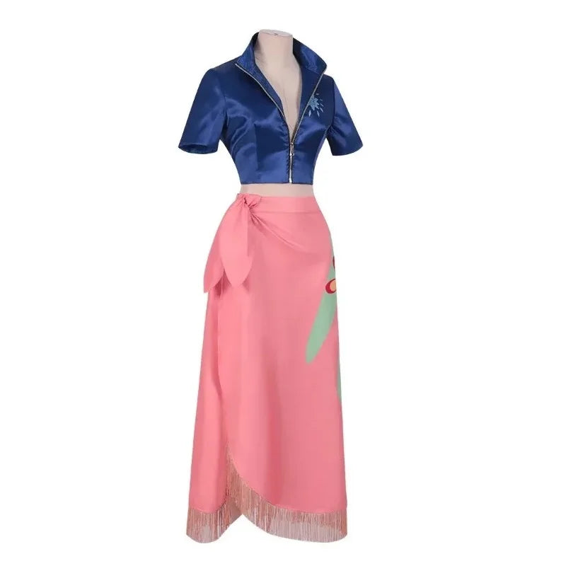 Anime Cosplay Costume Dress Outfits Nico Robin Cosplay Costume Glasses Party Wig Suit Costumes For Girl Halloween Carnival Suit