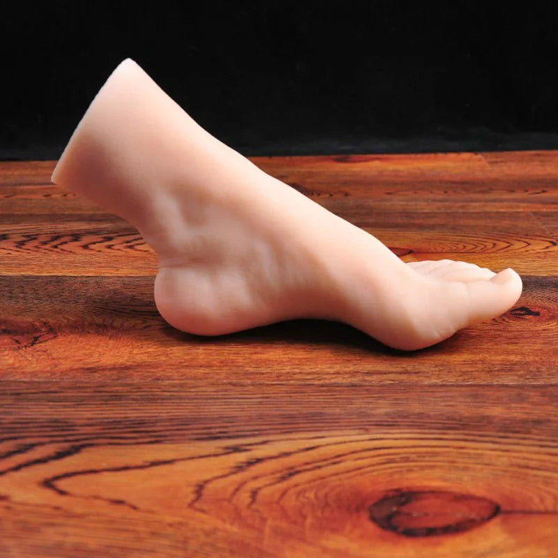 Large Size Silicone Foot Model Feet Fetish Real Female Mannequin Foot For Manicure Photograph Shoes Sock Display 4100